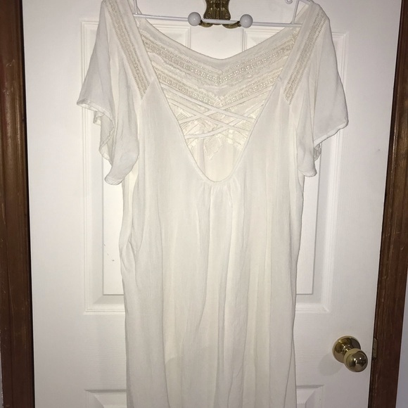 Amuse Flowy White Midi Boho Top - Picture 4 of 9